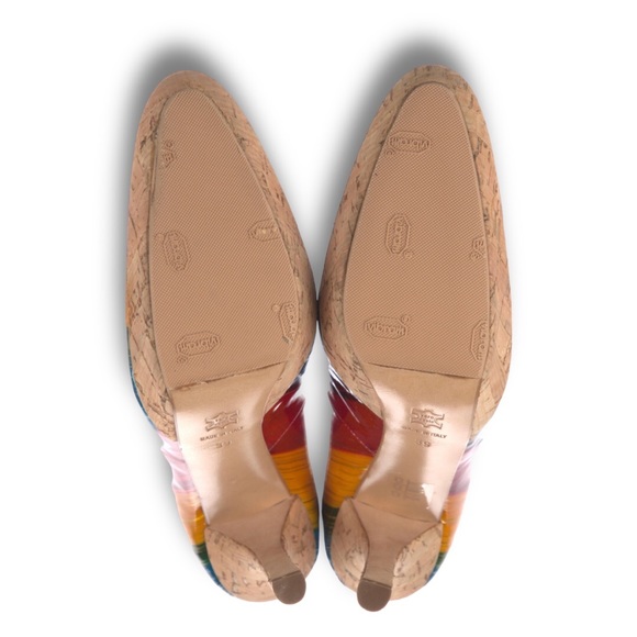 Gianmarco Lorenzi Multi Color Patent Leather Size US 9|IT 39 Excellent Pre-Loved - Picture 8 of 9